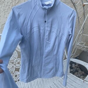 Lululemon Nulu Define Jacket in Light Blue, size 8.